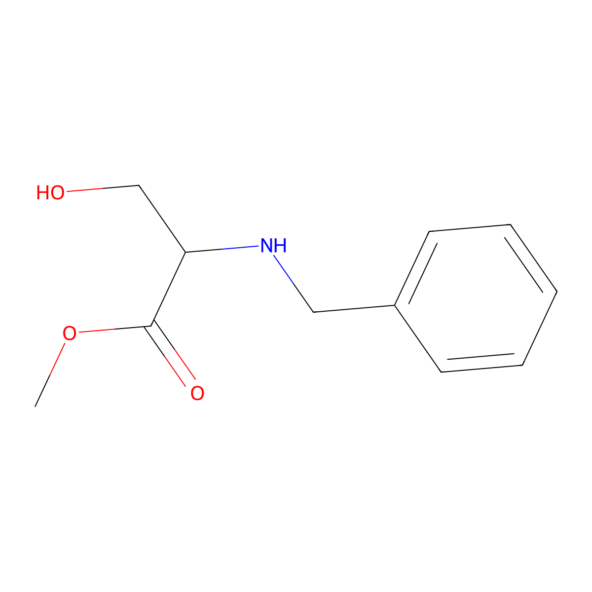 (R)-Methyl 2-(benzylamino)-3-hydroxypropanoate molecular structure, CAS 131110-76-4