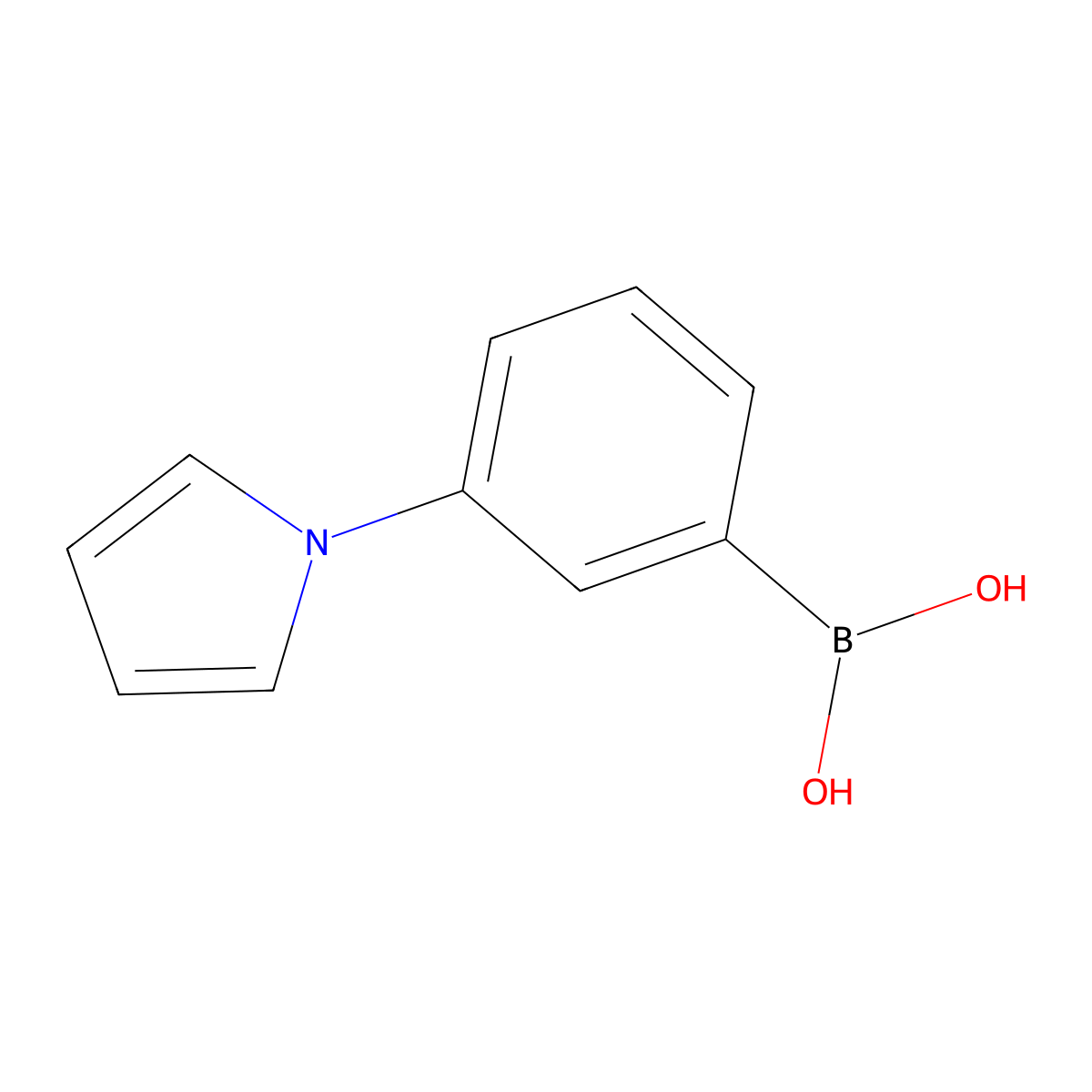 (3-(1H-Pyrrol-1-yl)phenyl)boronic acid molecular structure, CAS 1311132-65-6