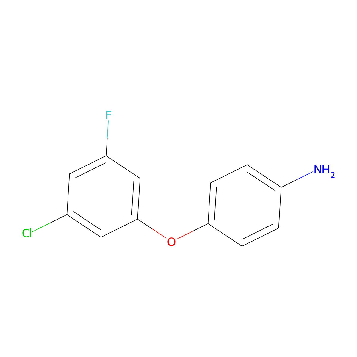 4-[(3-Chloro-5-fluorophenyl)oxy]aniline molecular structure, CAS 1311137-77-5