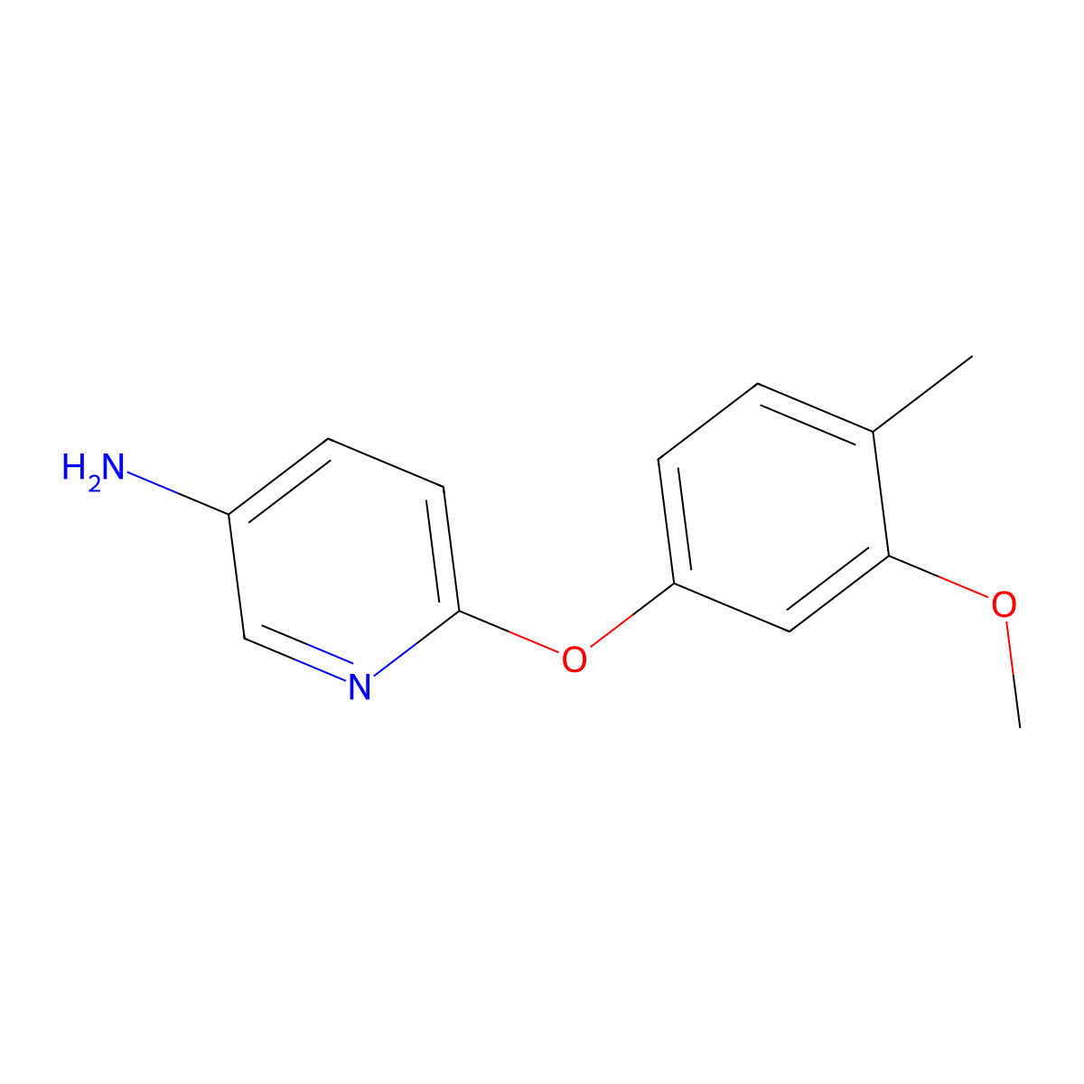 3-Amino-6-(3-methoxy-4-methylphenoxy)pyridine molecular structure, CAS 1311138-07-4