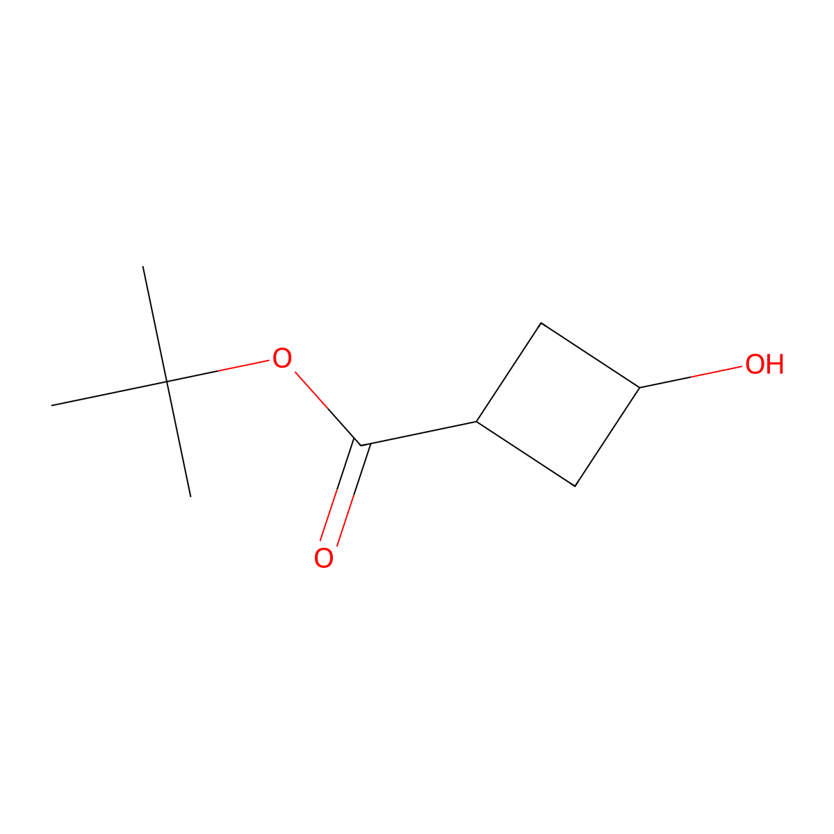 (1r,3r)-Tert-butyl 3-hydroxycyclobutanecarboxylate molecular structure, CAS 1311158-43-6