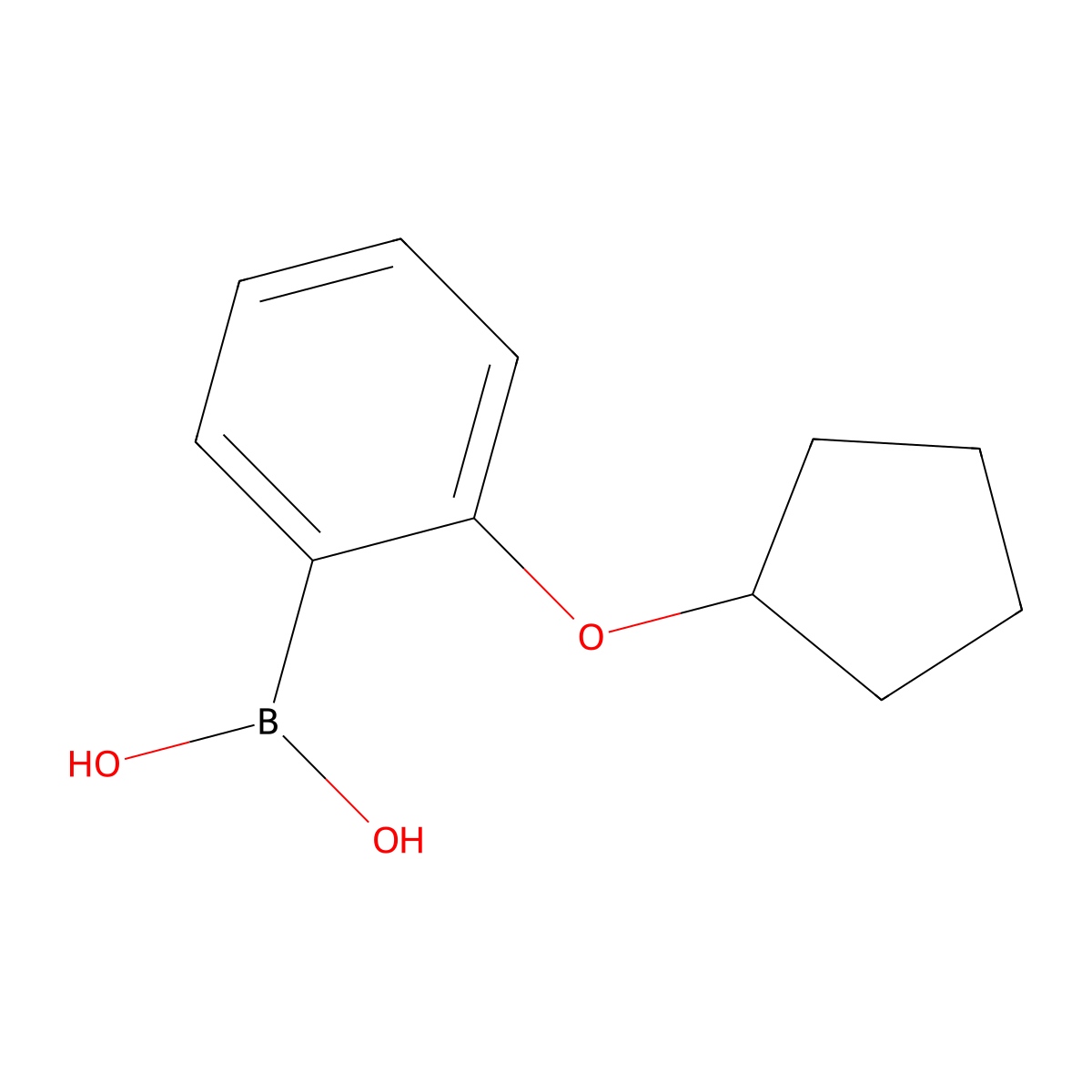 B-(2-(Cyclopentyloxy)phenyl)boronic acid molecular structure, CAS 1311159-02-0