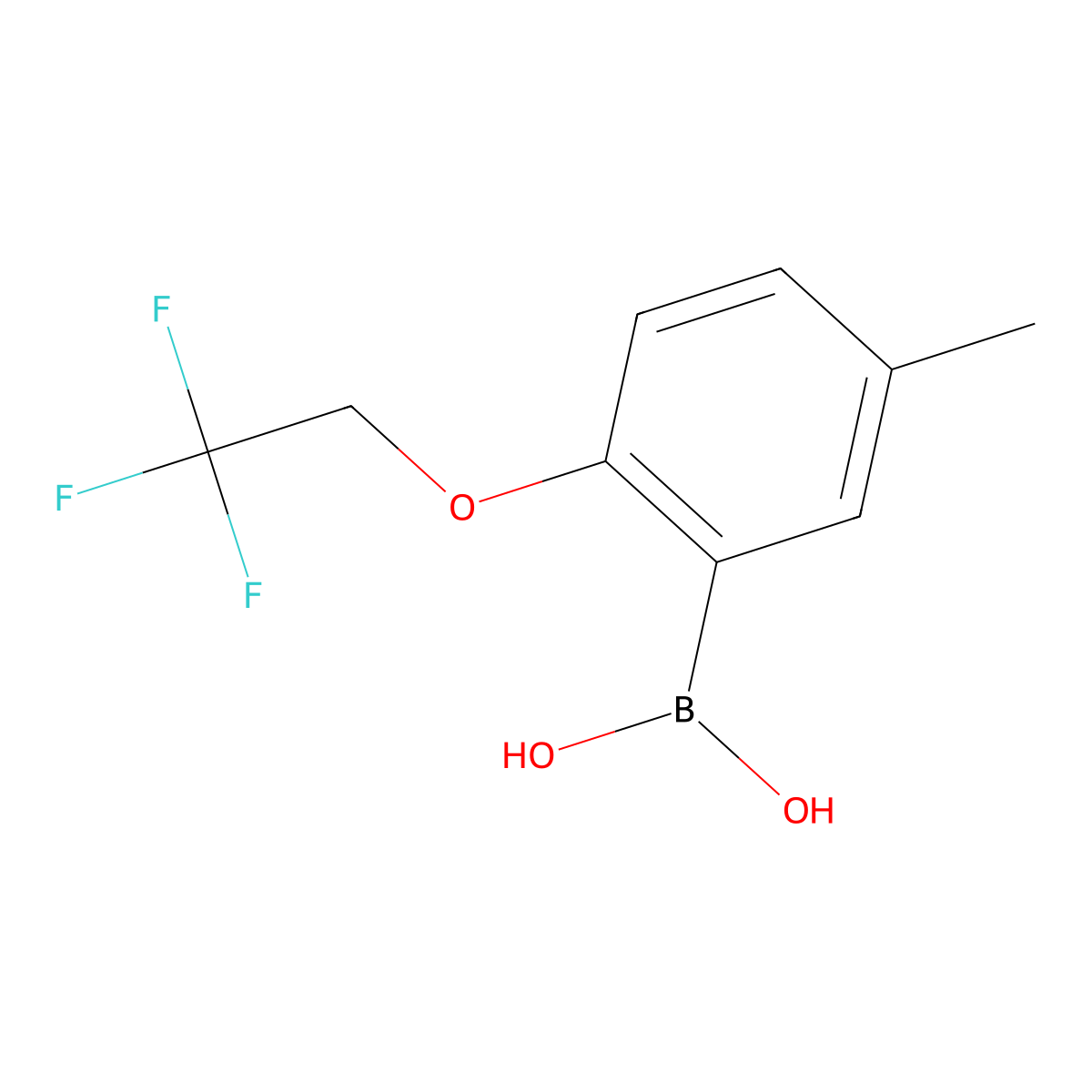 [5-Methyl-2-(2,2,2-trifluoroethoxy)phenyl]boranediol molecular structure, CAS 1311159-05-3