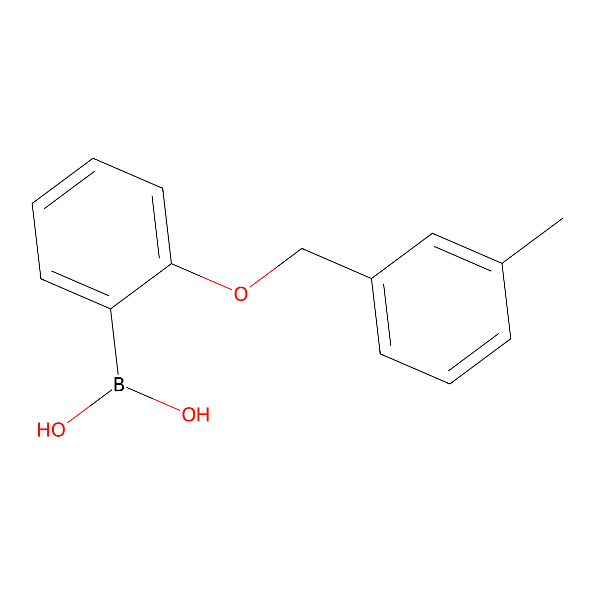 2-(3-Methylbenzyloxy)phenylboronic acid molecular structure, CAS 1311163-93-5