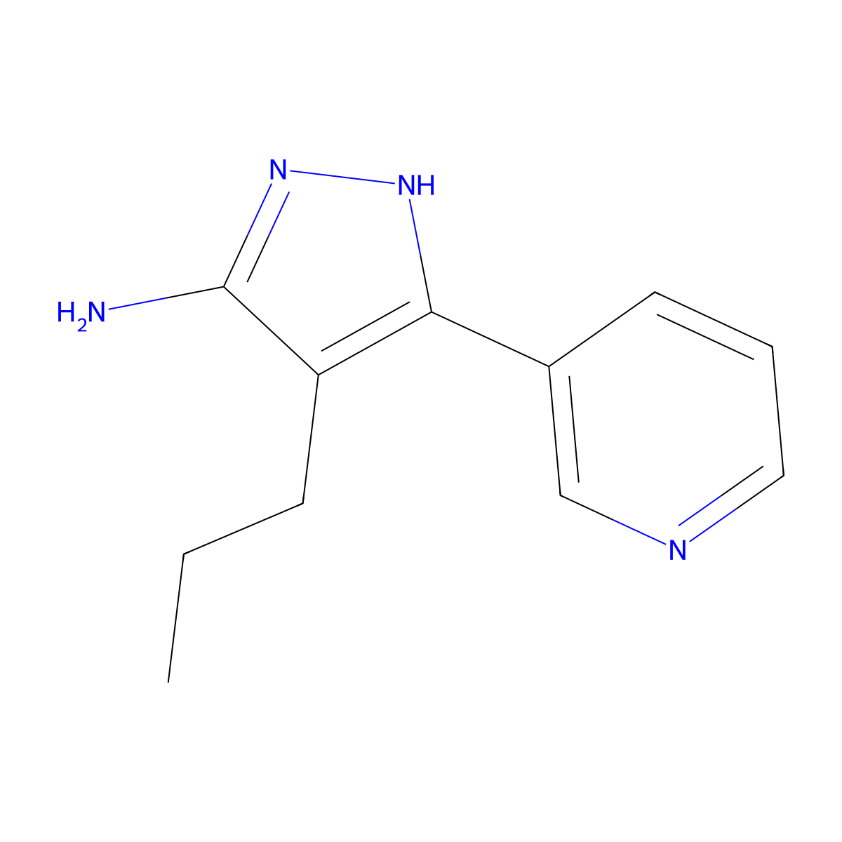 4-Propyl-3-(pyridin-3-yl)-1h-pyrazol-5-amine molecular structure, CAS 1311164-54-1
