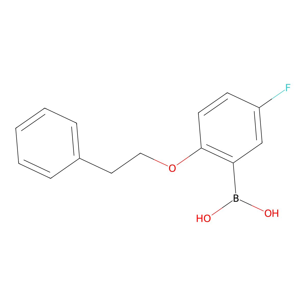 [5-Fluoro-2-(2-phenylethoxy)phenyl]boronic acid molecular structure, CAS 1311166-12-7