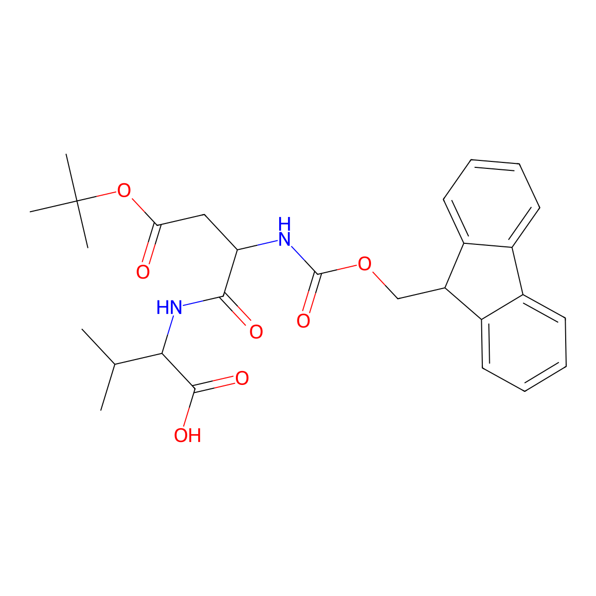 Fmoc-asp(otbu)-val-OH molecular structure, CAS 131117-30-1