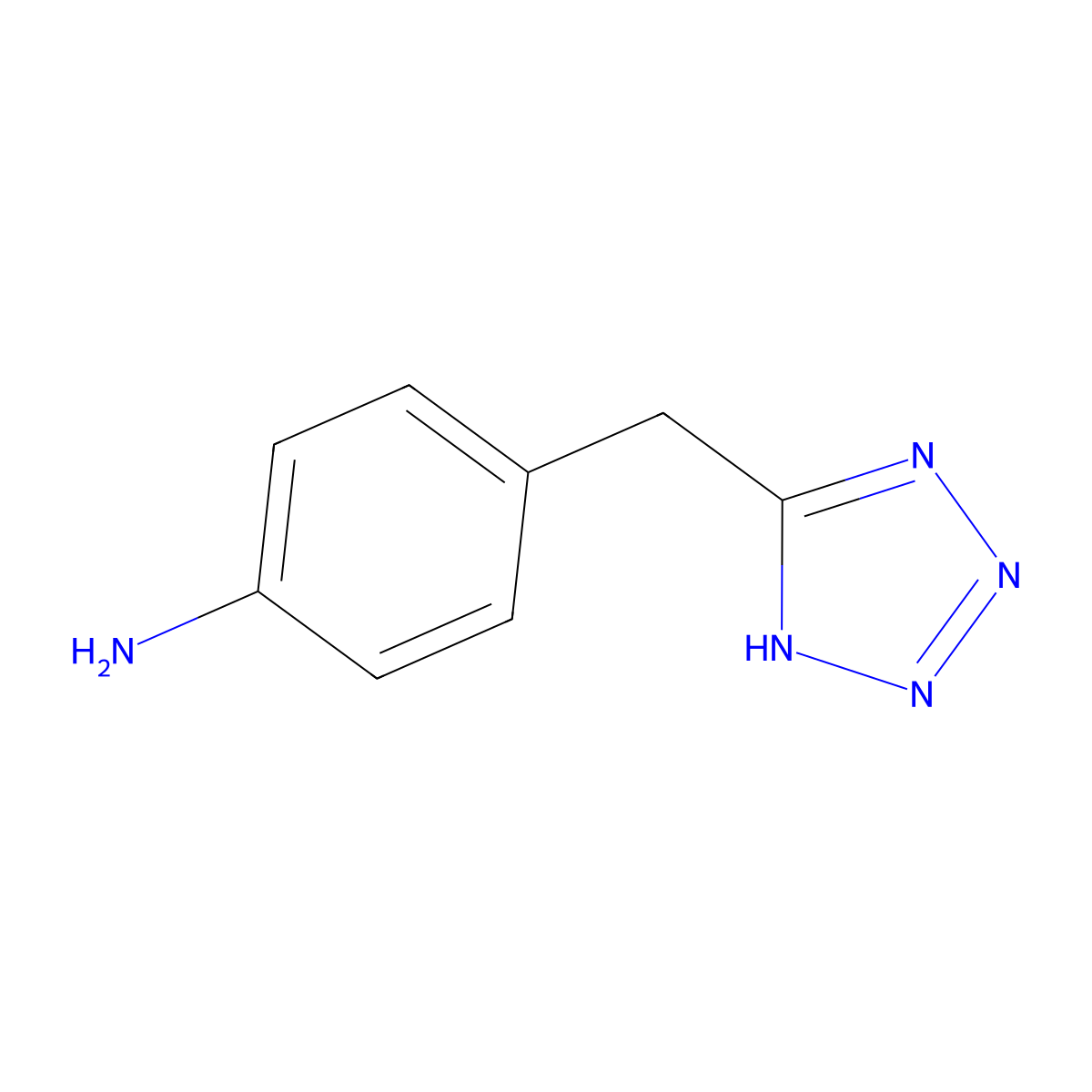 4-(1H-1,2,3,4-tetrazol-5-ylmethyl)aniline molecular structure, CAS 131117-50-5