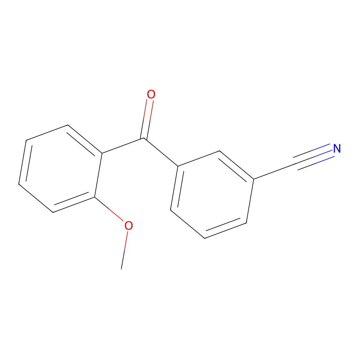 3-Cyano-2'-methoxybenzophenone molecular structure, CAS 131117-96-9