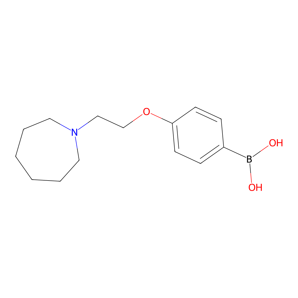{4-[2-(Azepan-1-yl)ethoxy]phenyl}boronic acid molecular structure, CAS 1311182-54-3