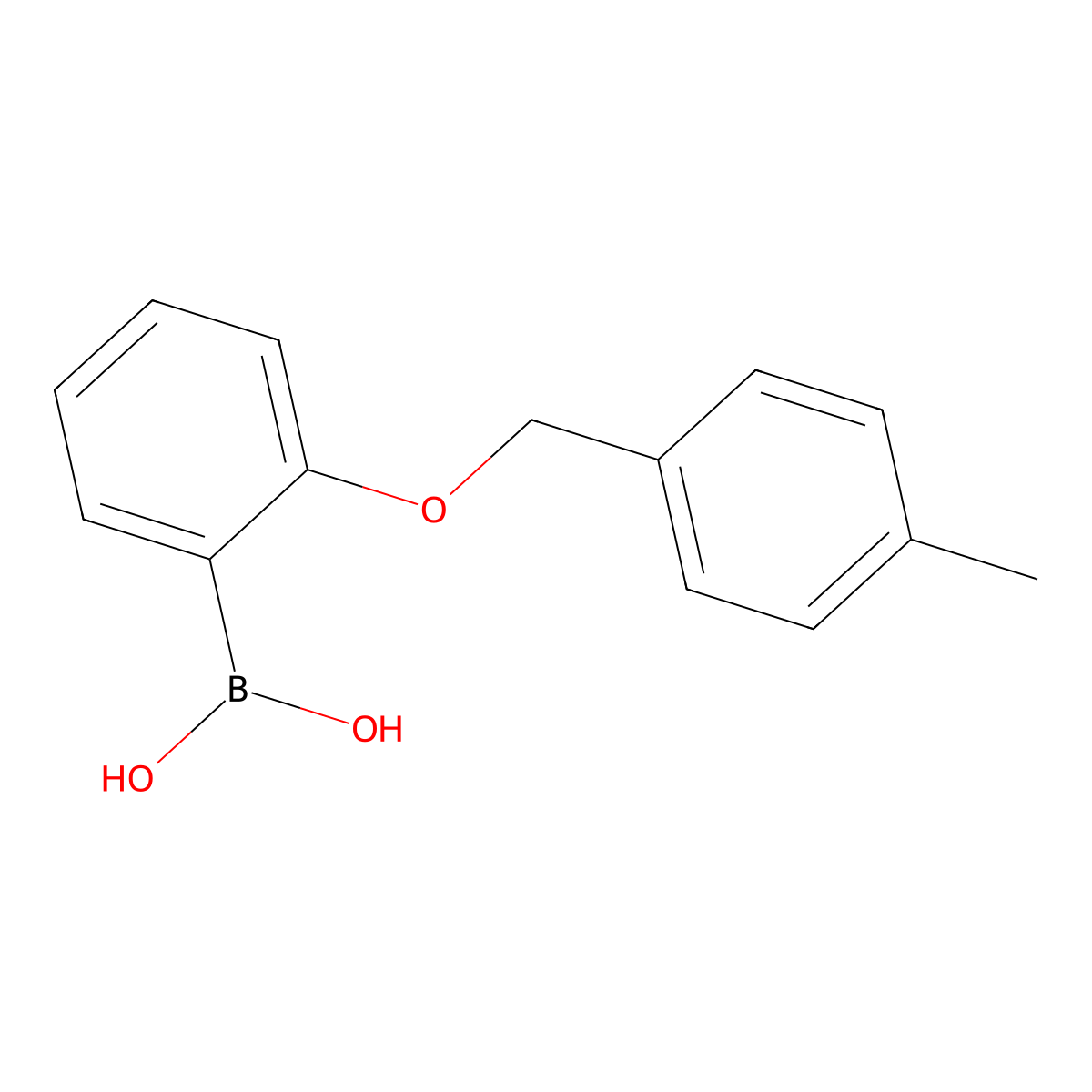 (2-((4-Methylbenzyl)oxy)phenyl)boronic acid molecular structure, CAS 1311182-72-5