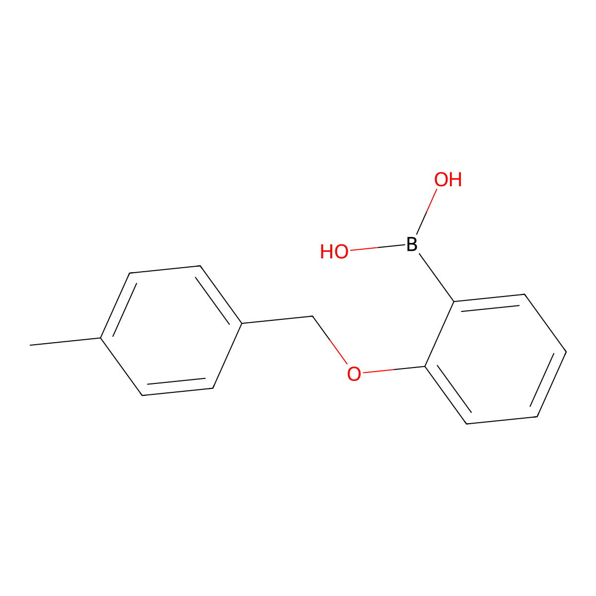 (2-((4-Methylbenzyl)oxy)phenyl)boronic acid molecular structure, CAS 1311182-72-5