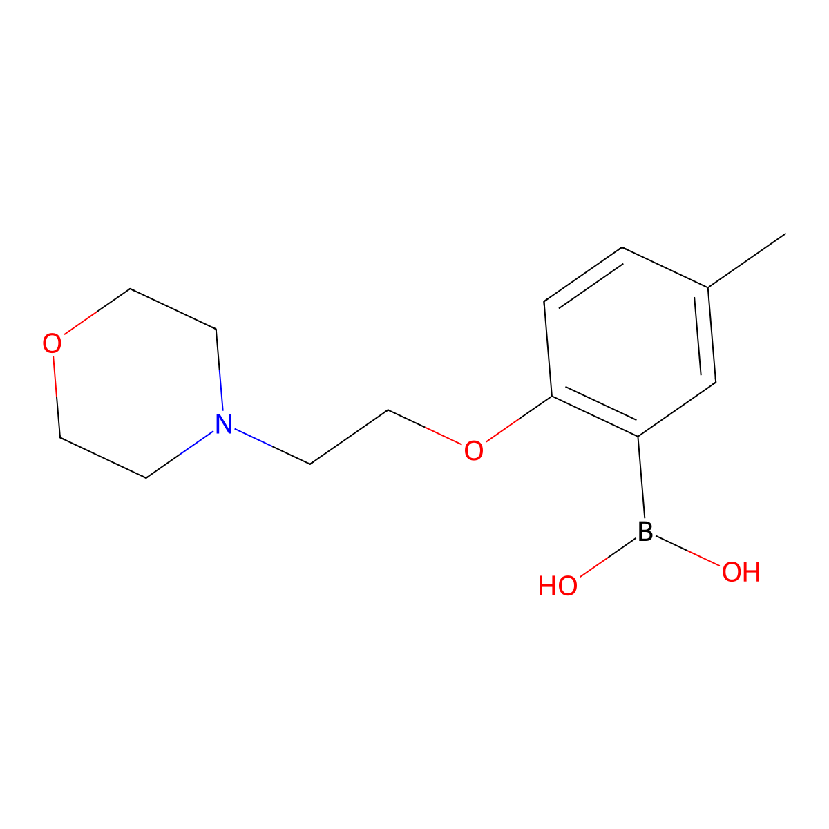 (5-Methyl-2-[2-(morpholin-4-yl)ethoxy]phenyl)boranediol molecular structure, CAS 1311182-84-9