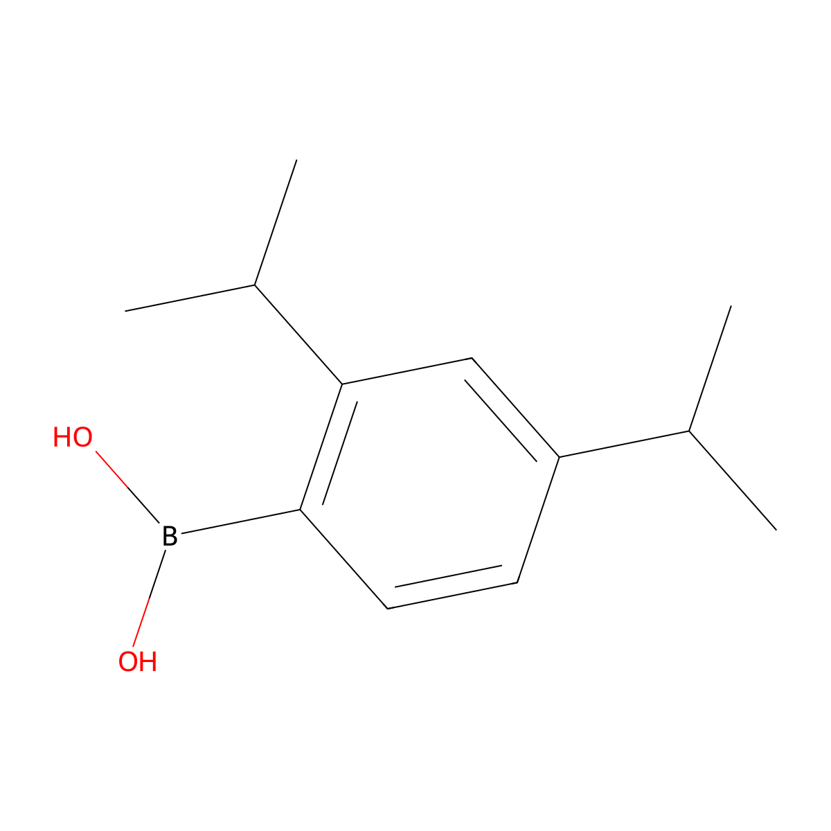 [2,4-Bis(propan-2-yl)phenyl]boronic acid molecular structure, CAS 1311185-35-9