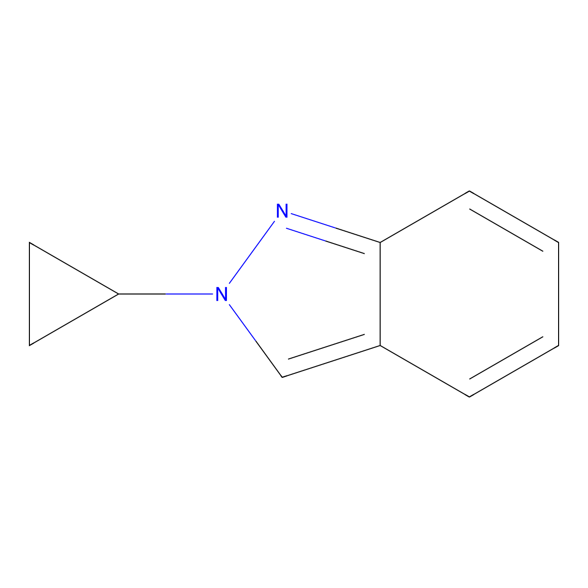 2-Cyclopropyl-2H-indazole molecular structure, CAS 1311194-77-0