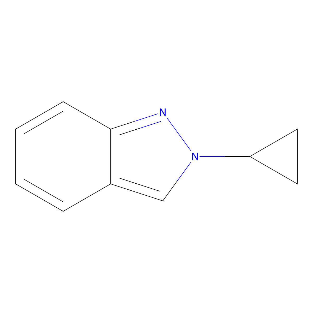 2-Cyclopropyl-2H-indazole molecular structure, CAS 1311194-77-0