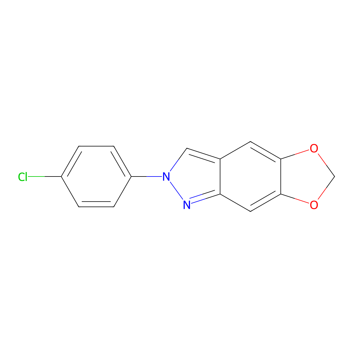 2-(4-Chlorophenyl)-2H-[1,3]dioxolo[4,5-F]indazole molecular structure, CAS 1311194-84-9