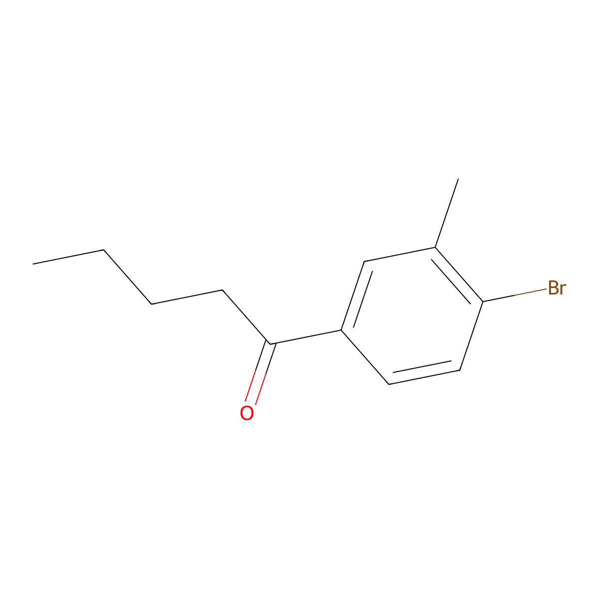 1-(4-Bromo-3-methylphenyl)pentan-1-one molecular structure, CAS 1311197-78-0