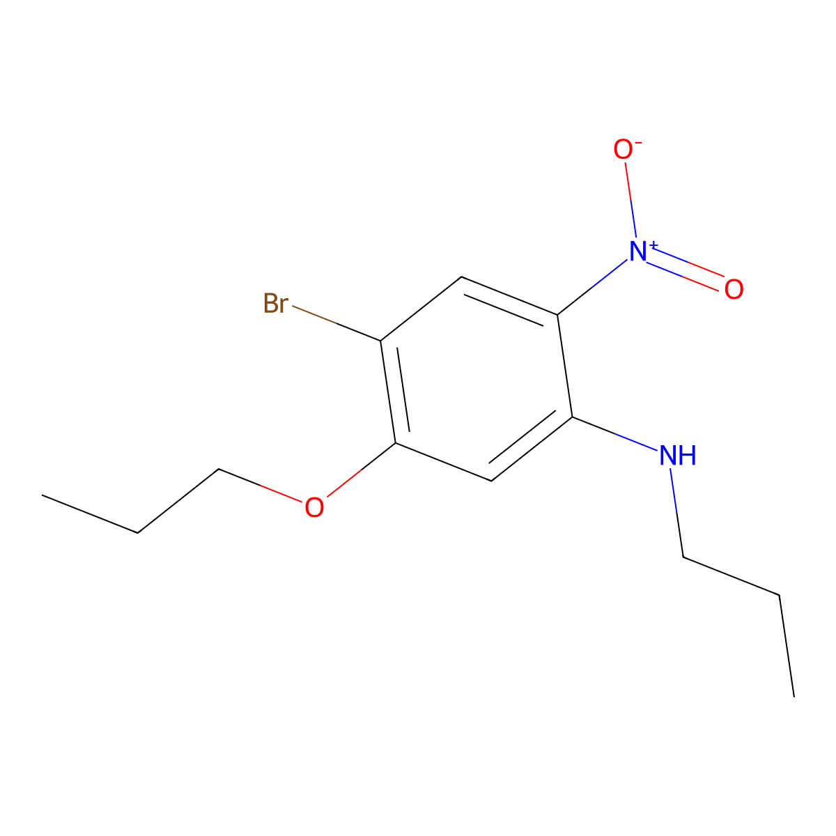 4-Bromo-2-nitro-5-propoxy-N-propylaniline molecular structure, CAS 1311197-83-7