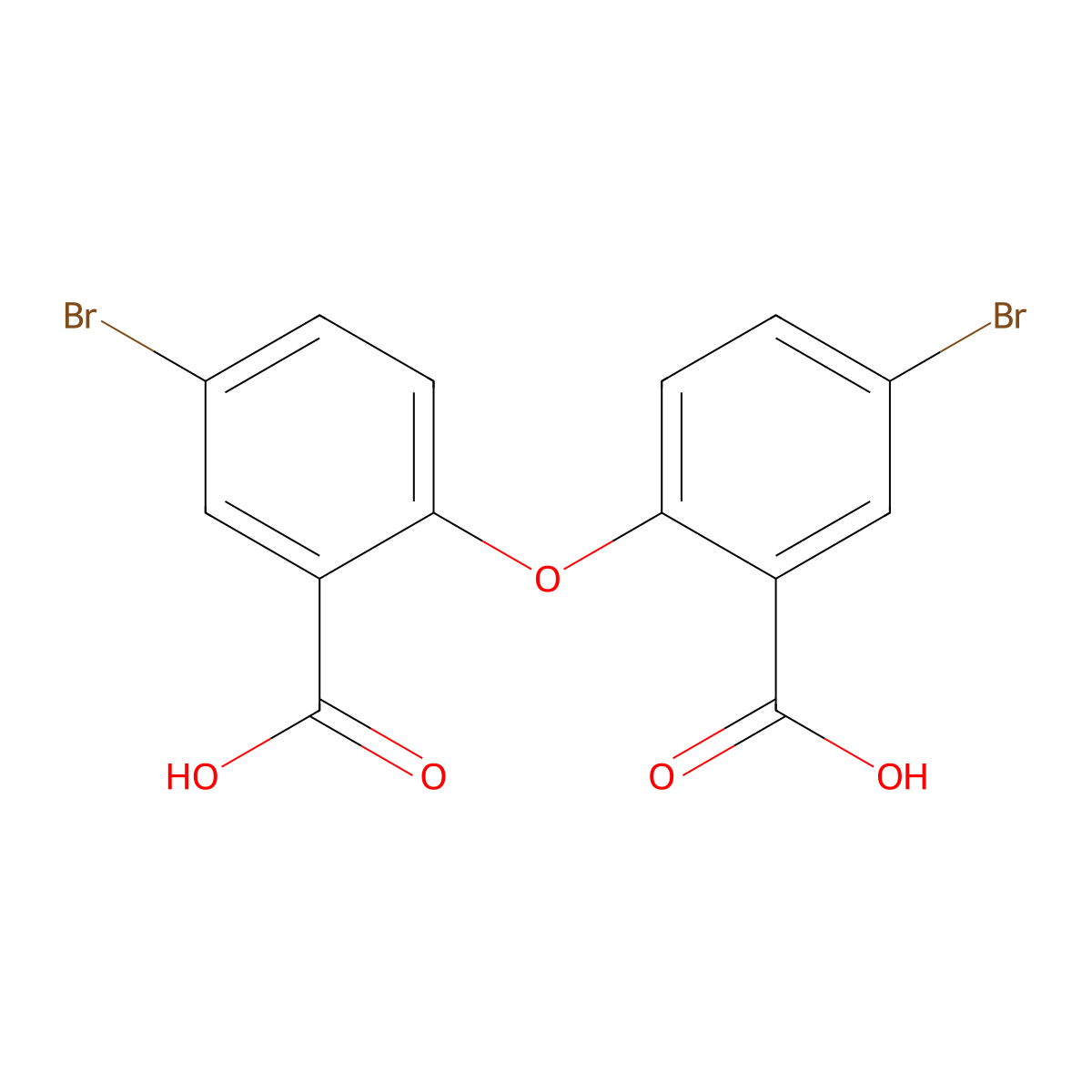 5-Bromo-2-(4-bromo-2-carboxyphenoxy)benzoic acid molecular structure, CAS 1311197-85-9