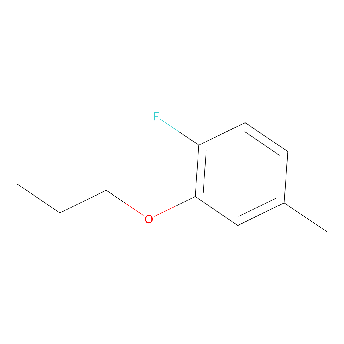 1-Fluoro-4-methyl-2-propoxybenzene molecular structure, CAS 1311197-87-1