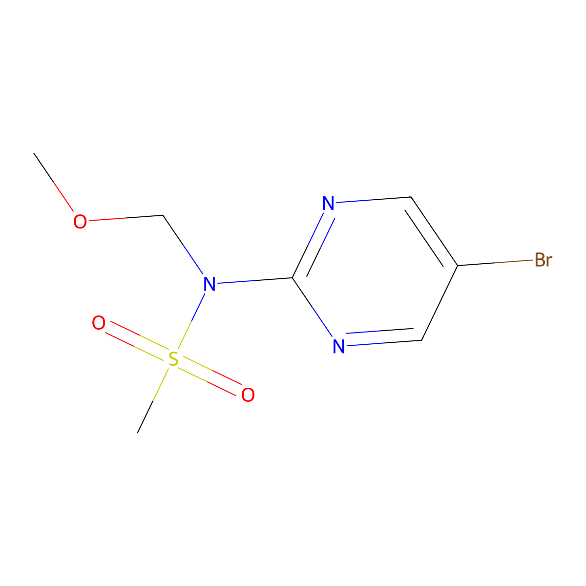 N-(5-Bromopyrimidin-2-yl)-N-(methoxymethyl)methanesulfonamide molecular structure, CAS 1311197-89-3