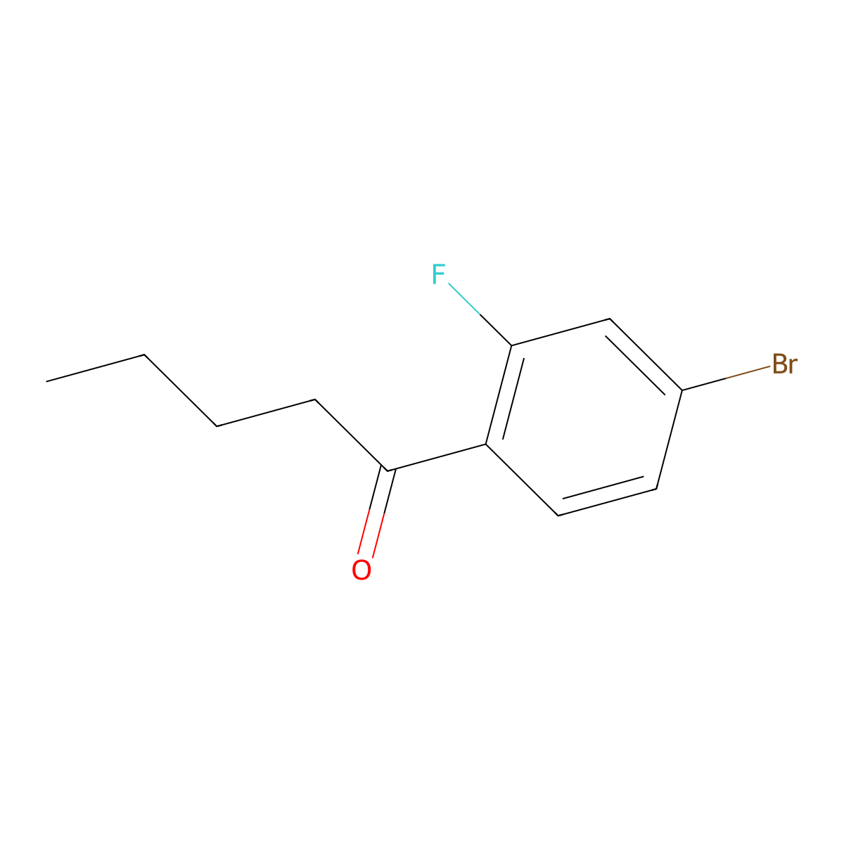 1-(4-Bromo-2-fluorophenyl)pentan-1-one molecular structure, CAS 1311197-91-7