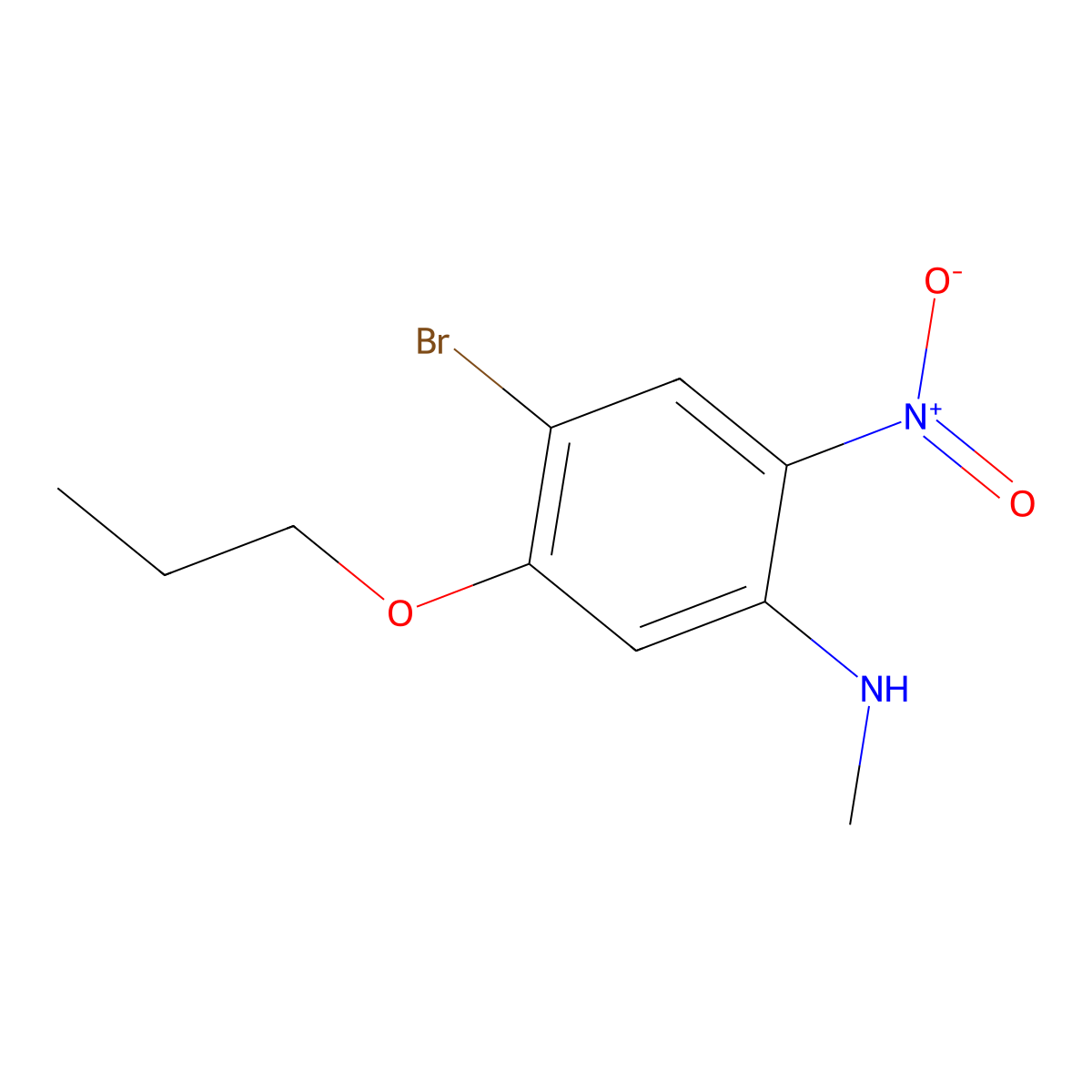 4-Bromo-N-methyl-2-nitro-5-propoxyaniline molecular structure, CAS 1311197-92-8
