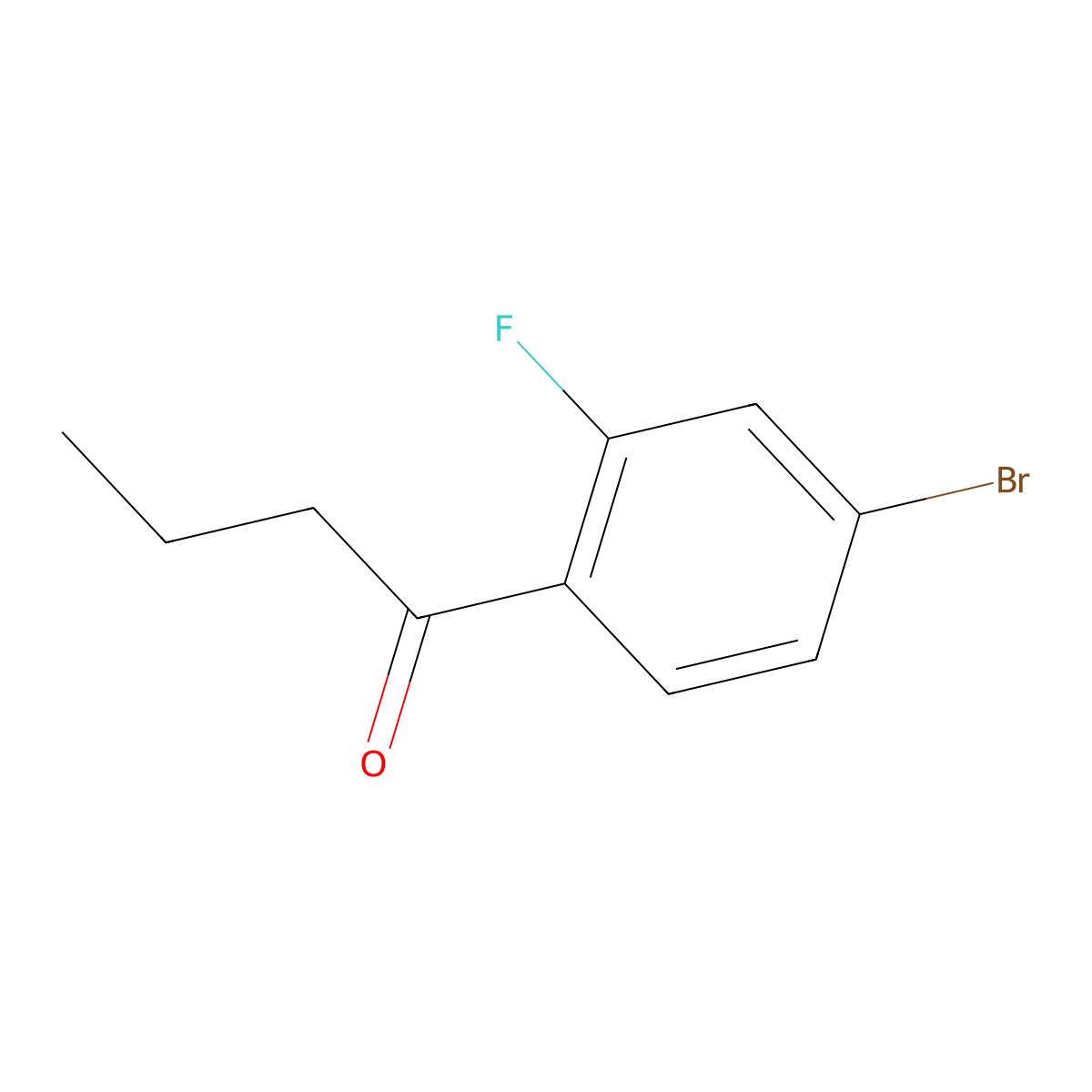 1-(4-Bromo-2-fluorophenyl)butan-1-one molecular structure, CAS 1311197-93-9