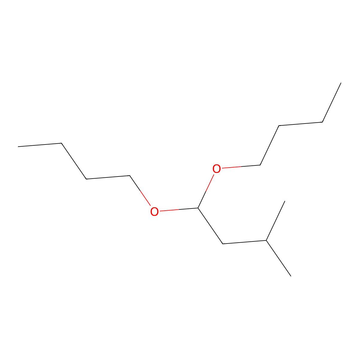 1,1-Dibutoxy-3-methylbutane molecular structure, CAS 13112-69-1