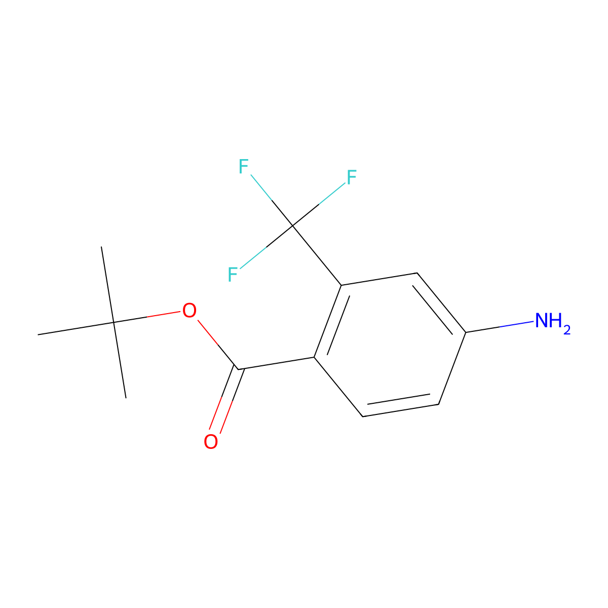 Tert-butyl 4-amino-2-(trifluoromethyl)benzoate molecular structure, CAS 1311200-05-1