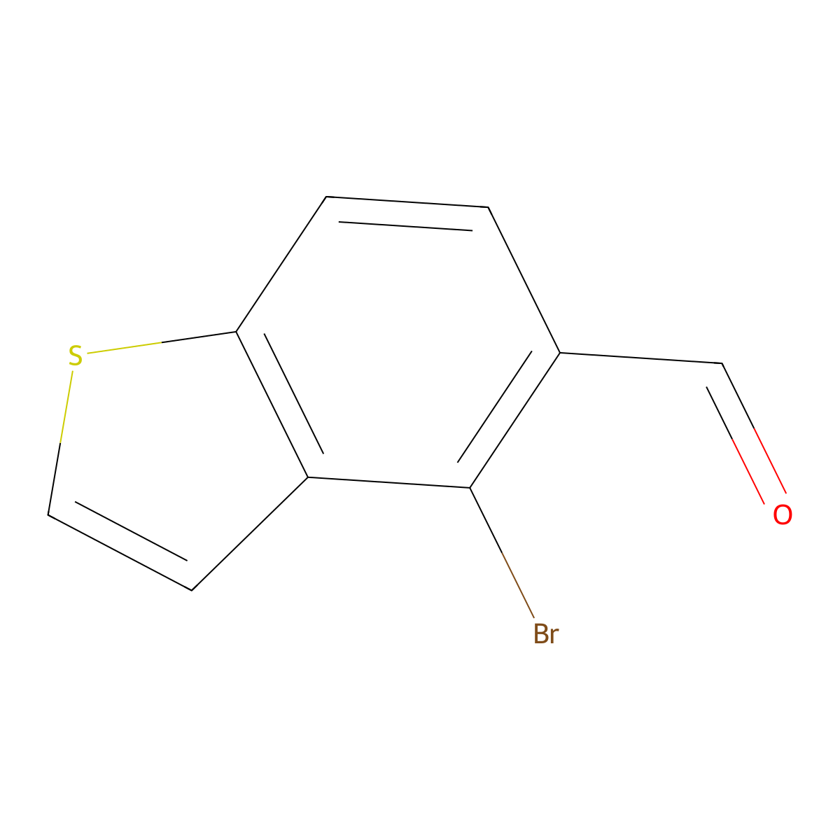 4-Bromobenzo[b]thiophene-5-carbaldehyde molecular structure, CAS 131124-29-3