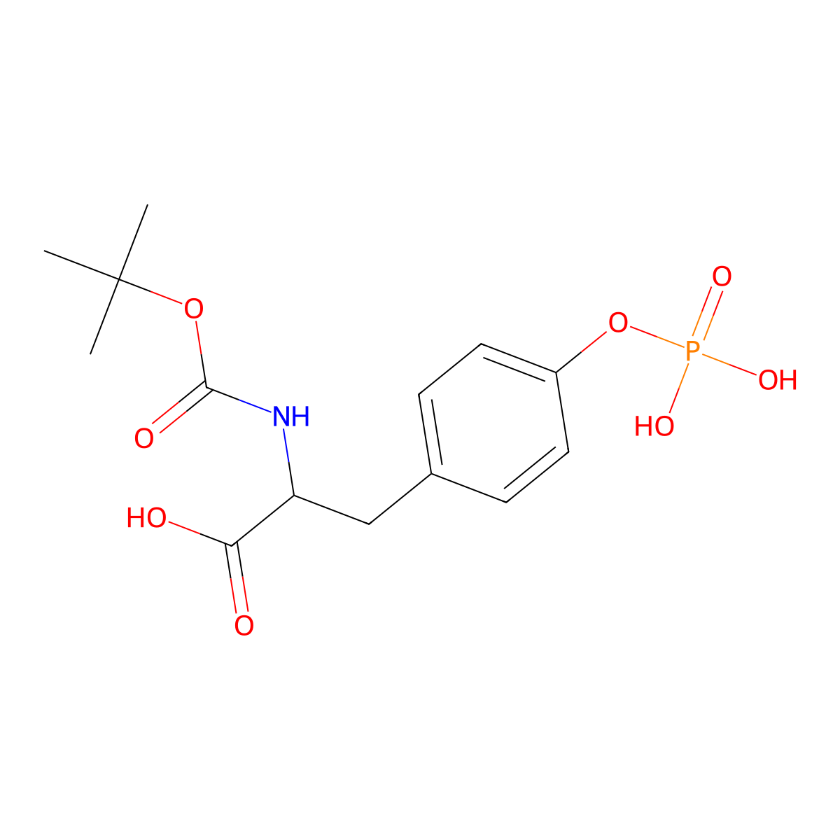Boc-L-tyr(PO3H2)-OH 2dipea molecular structure, CAS 131124-82-8