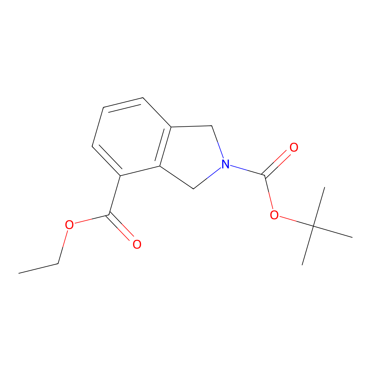 2-tert-Butyl 4-ethyl isoindoline-2,4-dicarboxylate molecular structure, CAS 1311254-39-3