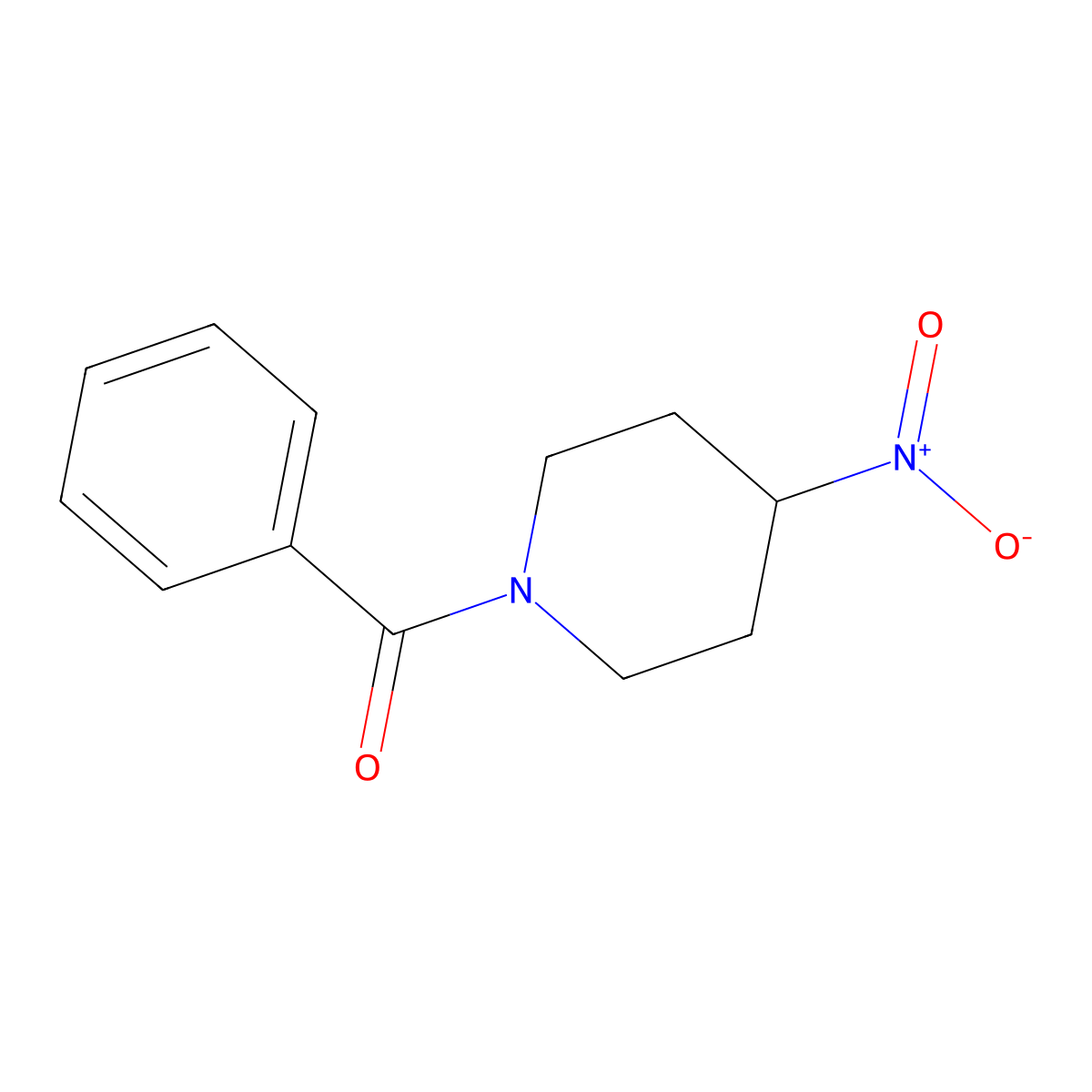 (4-Nitropiperidin-1-yl)(phenyl)methanone molecular structure, CAS 1311254-43-9