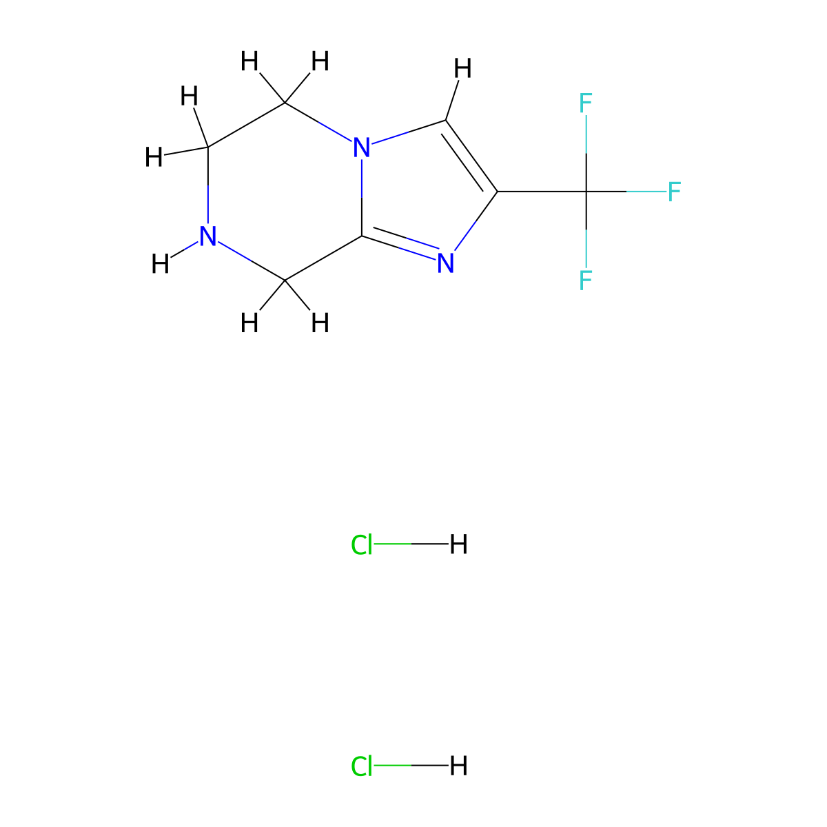 2-(Trifluoromethyl)-5,6,7,8-tetrahydroimidazo[1,2-a]pyrazine dihydrochloride molecular structure, CAS 1311254-51-9