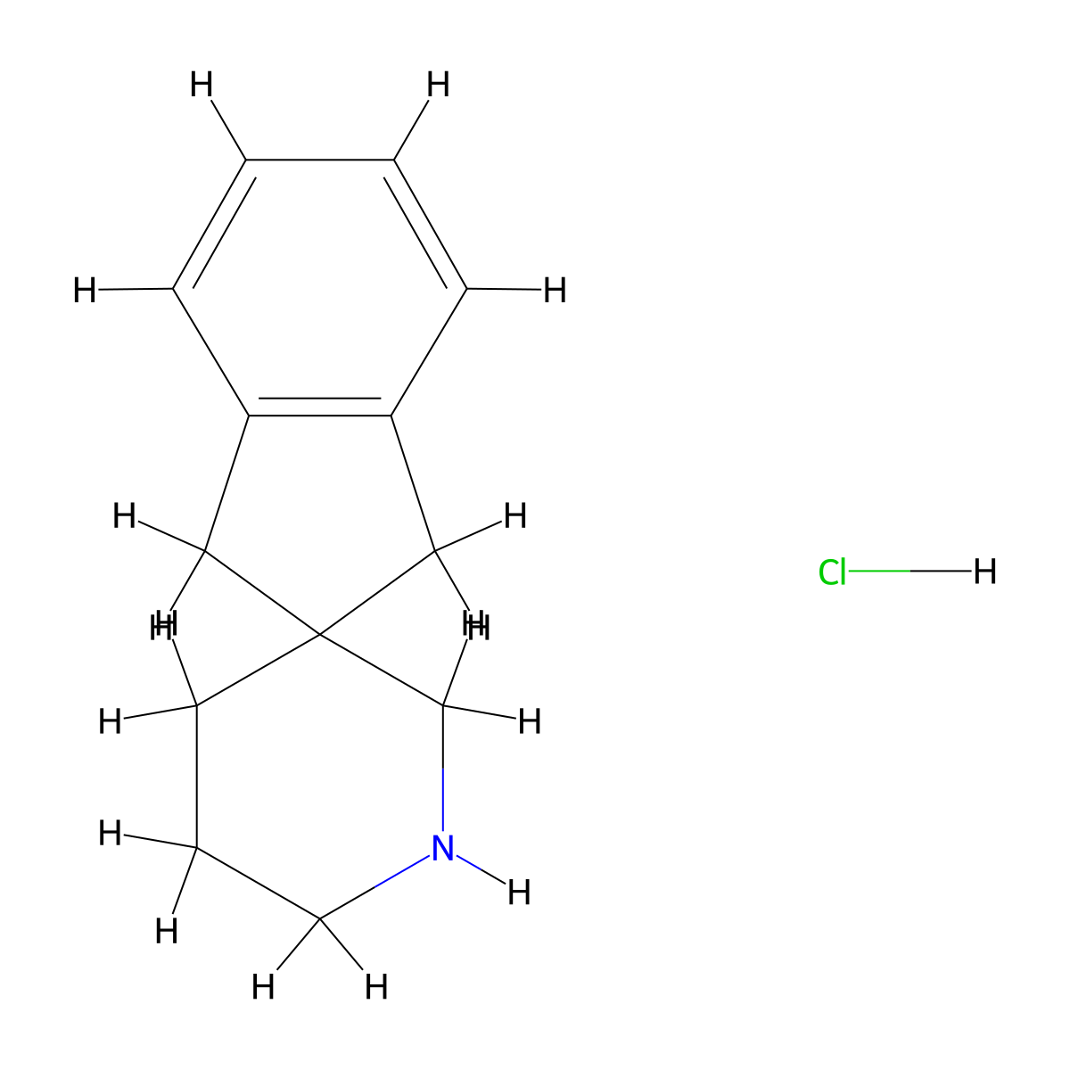 1,3-Dihydrospiro[indene-2,3'-piperidine] hydrochloride molecular structure, CAS 1311254-71-3