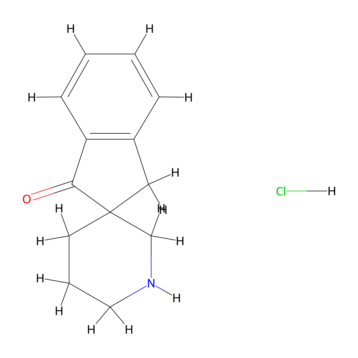 Spiro[indene-2,3'-piperidin]-1(3H)-one hydrochloride molecular structure, CAS 1311254-80-4
