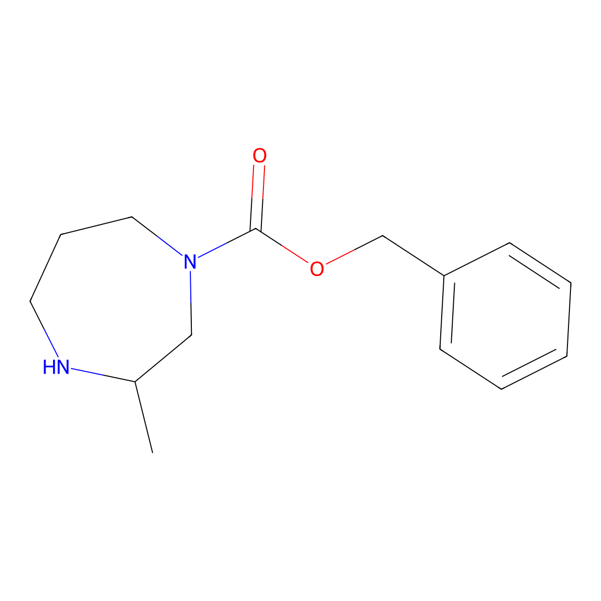 (S)-Benzyl 3-methyl-1,4-diazepane-1-carboxylate molecular structure, CAS 1311254-86-0