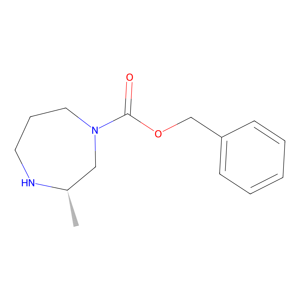 (S)-Benzyl 3-methyl-1,4-diazepane-1-carboxylate molecular structure, CAS 1311254-86-0