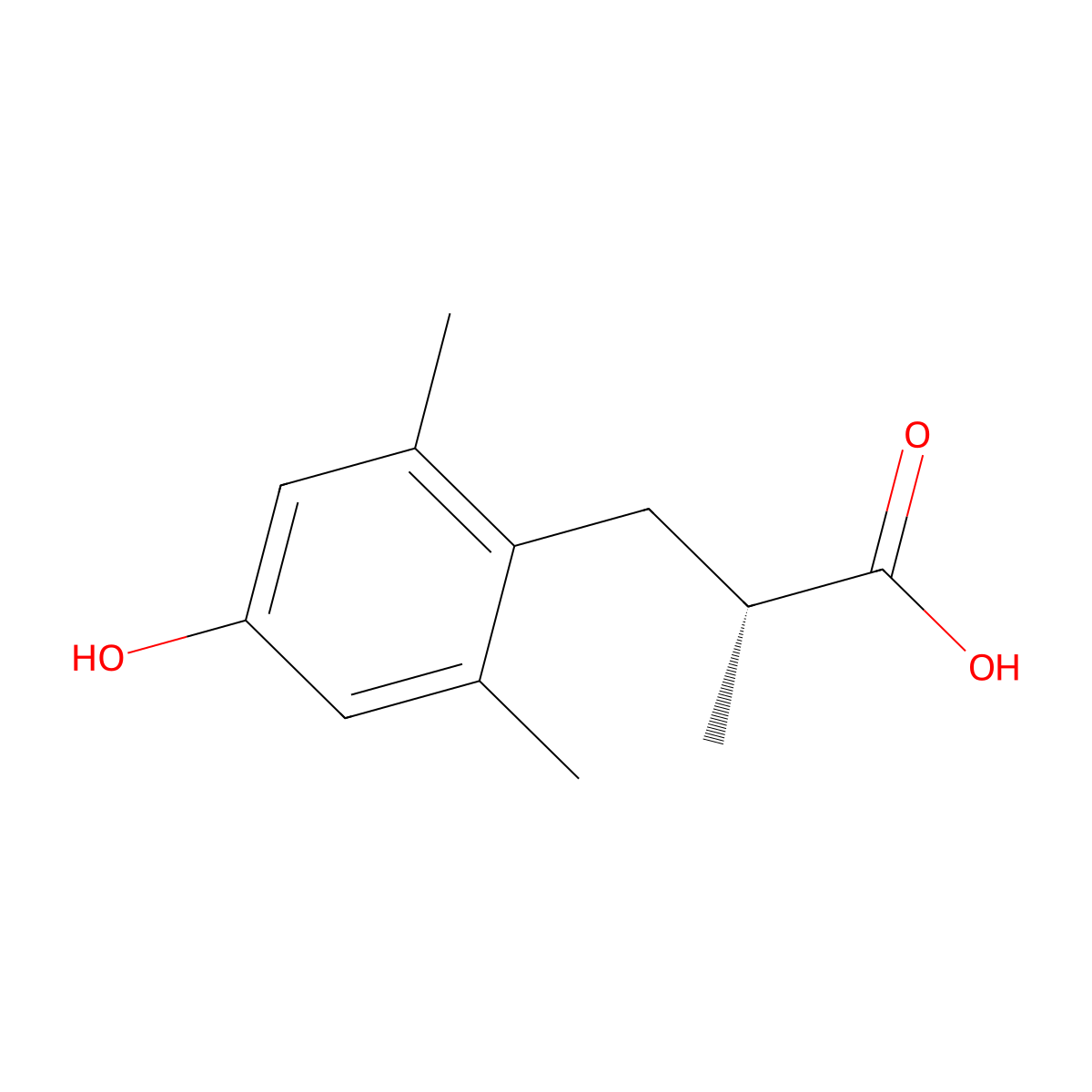 (R)-3-(4-Hydroxy-2,6-dimethylphenyl)-2-methylpropanoic acid molecular structure, CAS 1311254-87-1