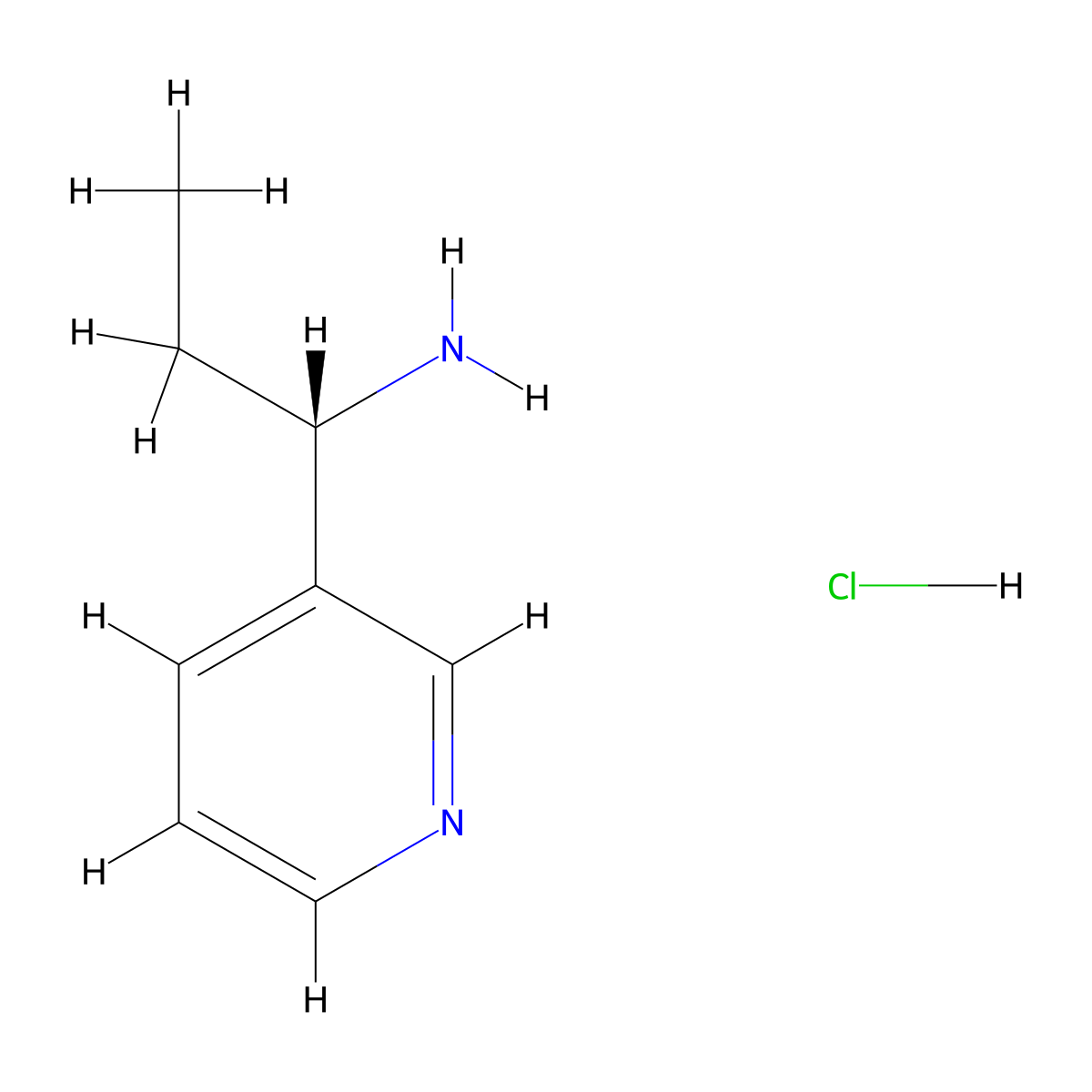 (S)-1-(3-Pyridinyl)propylamine 2hcl molecular structure, CAS 1311254-95-1