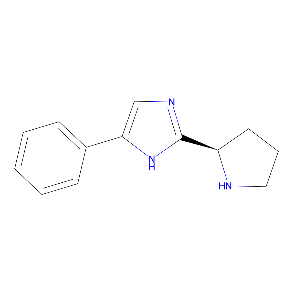 (R)-5-Phenyl-2-(pyrrolidin-2-YL)-1H-imidazole molecular structure, CAS 1311255-08-9
