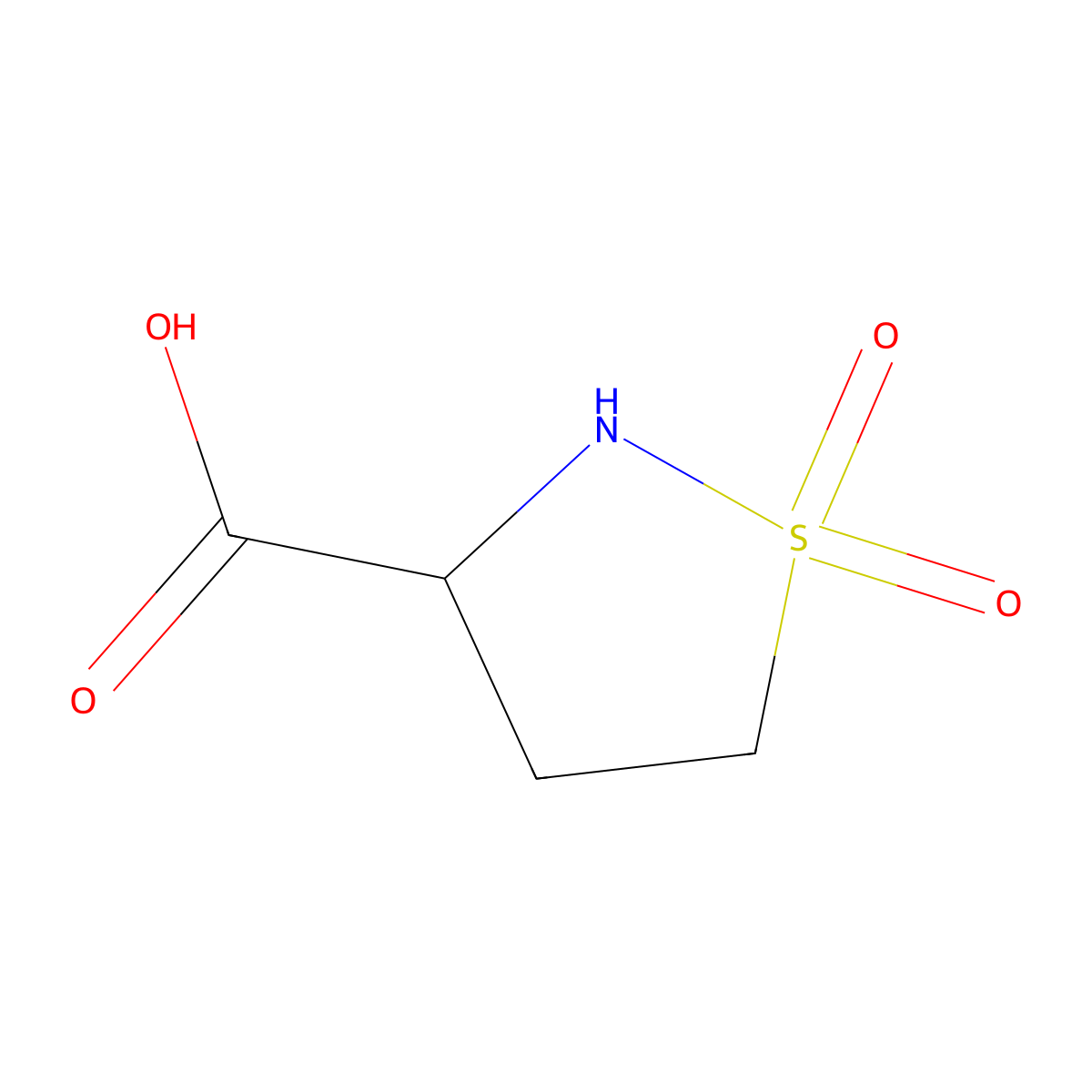 (R)-Isothiazolidine-3-carboxylic acid 1,1-dioxide molecular structure, CAS 1311255-12-5