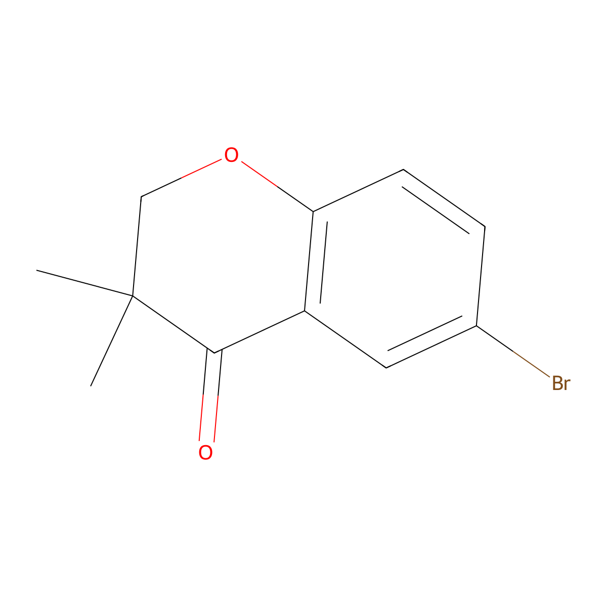 6-Bromo-3,3-dimethylchroman-4-one molecular structure, CAS 1311265-07-2