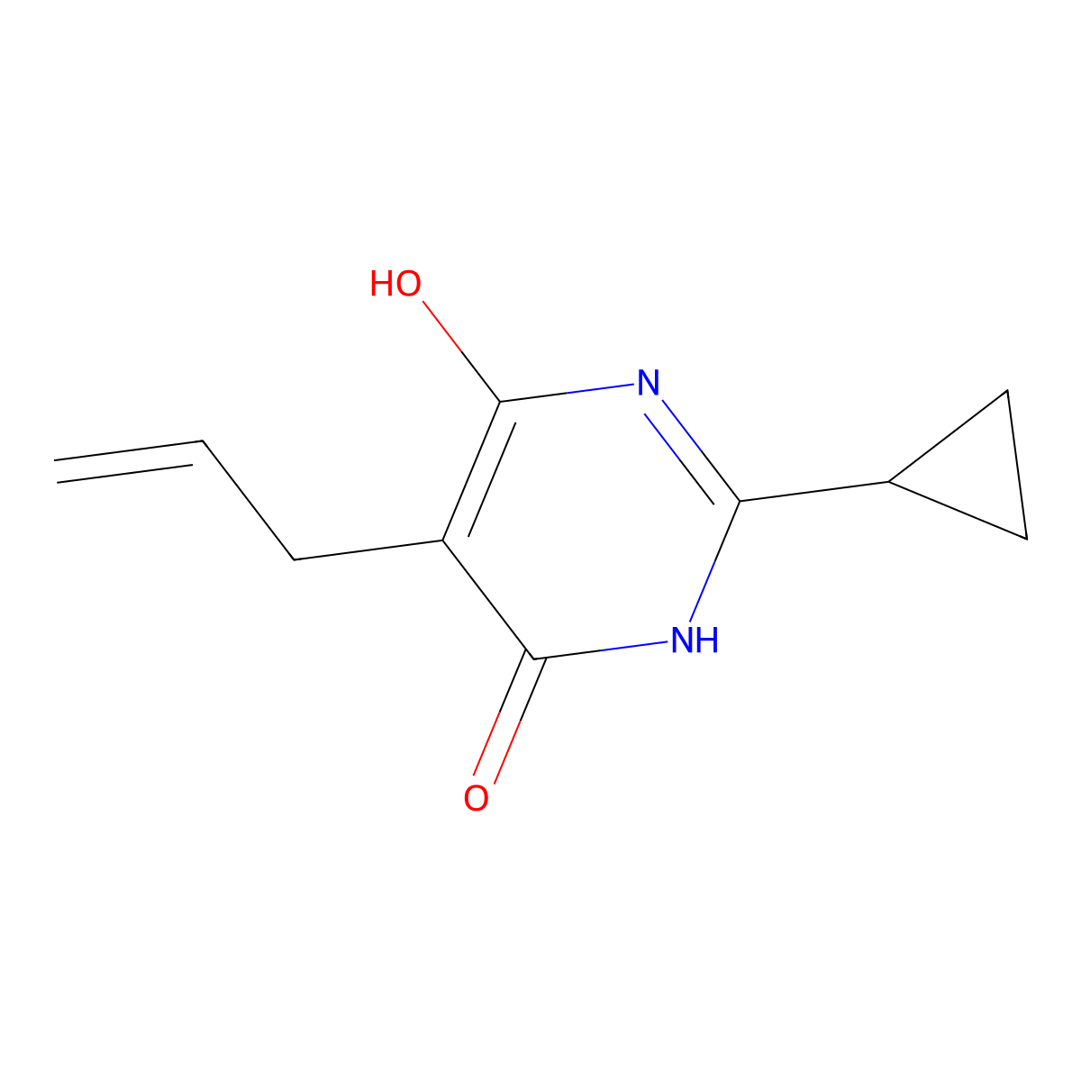 5-Allyl-2-cyclopropylpyrimidine-4,6-diol molecular structure, CAS 1311275-28-1