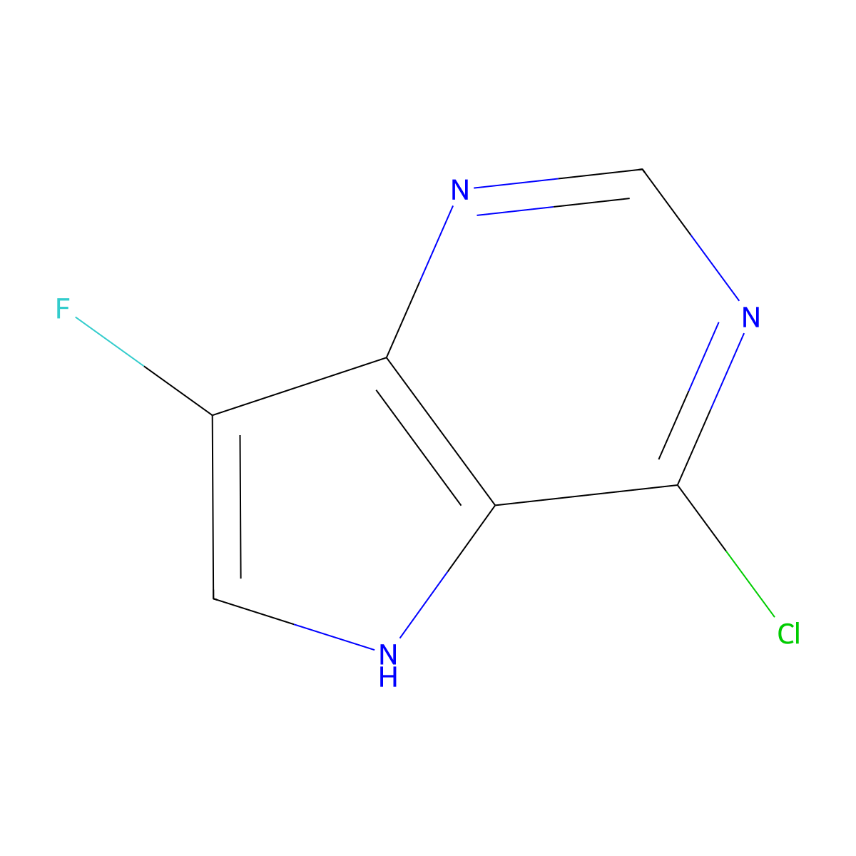 4-Chloro-7-fluoro-5H-pyrrolo[3,2-d]pyrimidine molecular structure, CAS 1311275-30-5