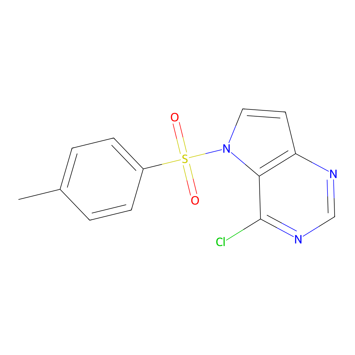 4-Chloro-5-tosyl-5H-pyrrolo[3,2-d]pyrimidine molecular structure, CAS 1311275-32-7