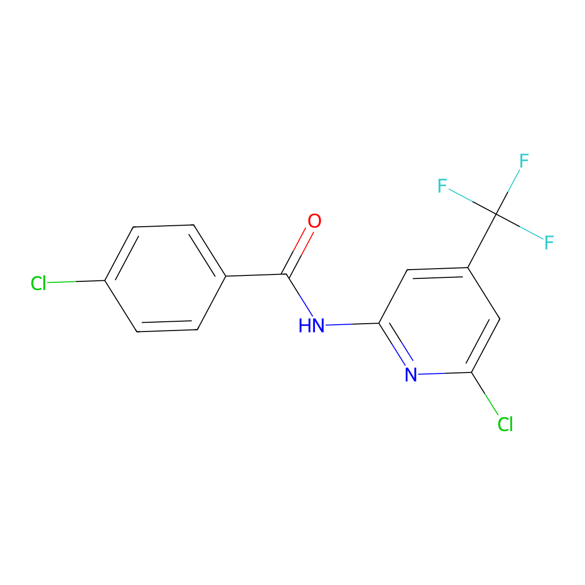 4-Chloro-N-(6-chloro-4-trifluoromethyl-pyridin-2-yl)-benzamide molecular structure, CAS 1311278-37-1