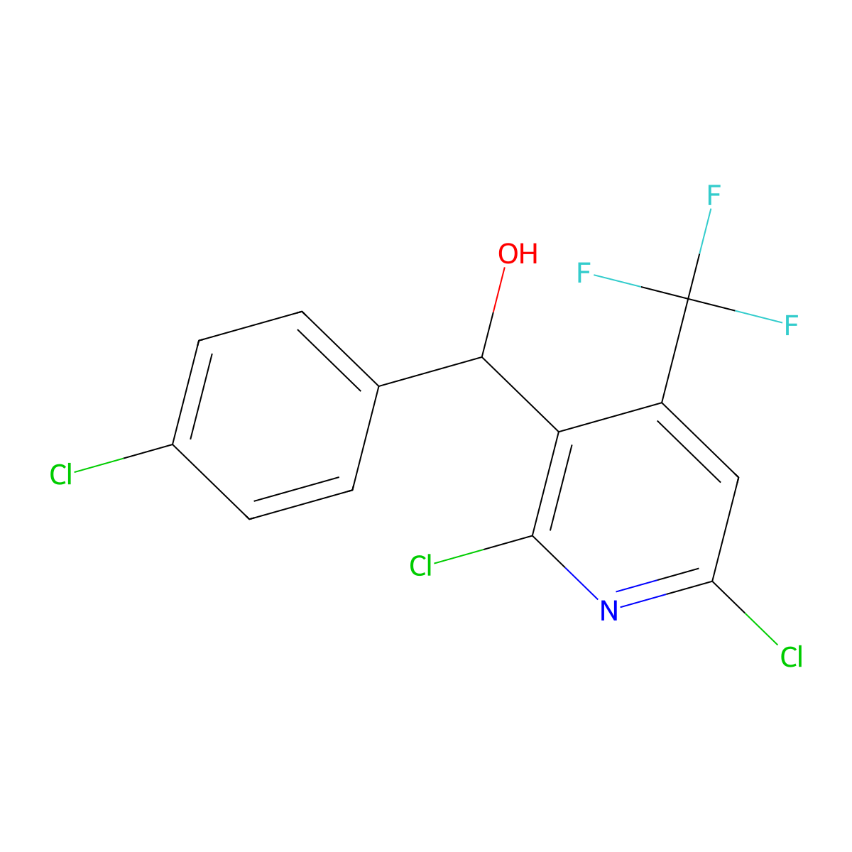 (4-Chloro-phenyl)-(2,6-dichloro-4-trifluoromethyl-pyridin-3-yl)-methanol molecular structure, CAS 1311279-55-6
